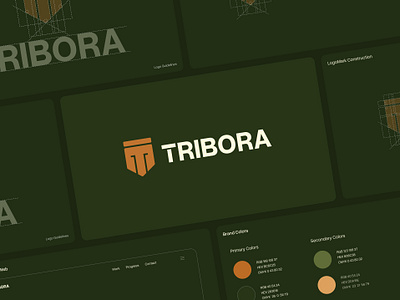 Modern Law Firm Logo – Tribora Branding brand identity branding custom logo fintech branding geometric logo green logo law firm logo legal branding legal services legal startup lettermark logo logo design logo inspiration minimal logo modern design modern logo online law firm pillar logo professional logo shield logo