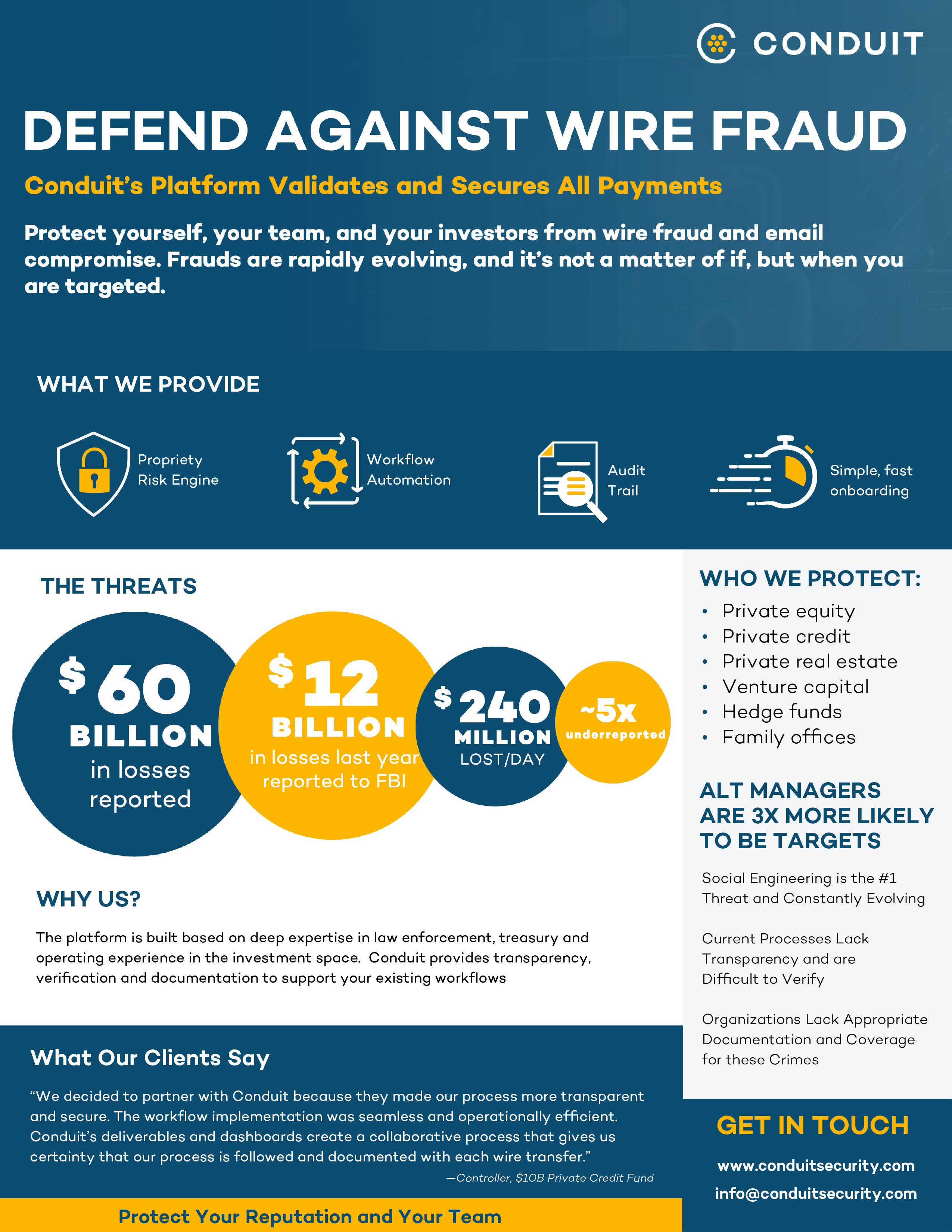 Wire Fraud One-Pager acrobat doucment cyber security figma icons one pager sell sheet