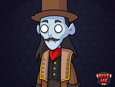 Bite ME: Character design #5 2d art cartoon cartoon character character design cute flat illustration nft vampire vector