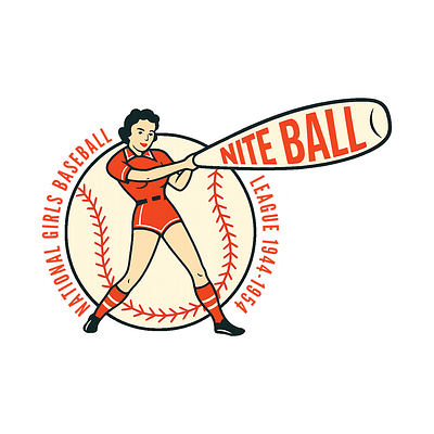 Logo Design - National Girls Baseball League branding graphic design logo