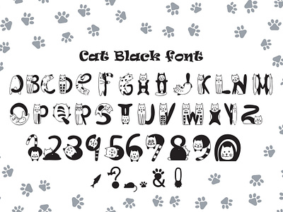 Cats Black font