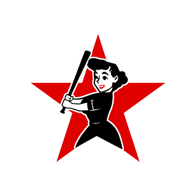 Logo Design - National Girls Baseball League (1944-1954) branding graphic design logo