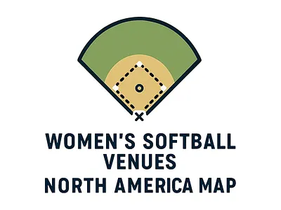 Logo Design - Women's Softball Venues North America Map