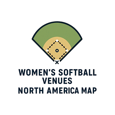Logo Design - Women's Softball Venues North America Map