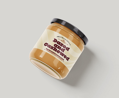 Joyfully Nutty Nut Butters Brannding and Label Design Option 2 branding color selection illustrator packaging typography vector