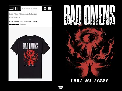 Bad Omens design in Hot Topic art artwork badomens bandmerch branding design drawing eye fantasy hottopic illustration logo merch design merchandise merchband merchdesigner metalband metalcore scifi streetwear