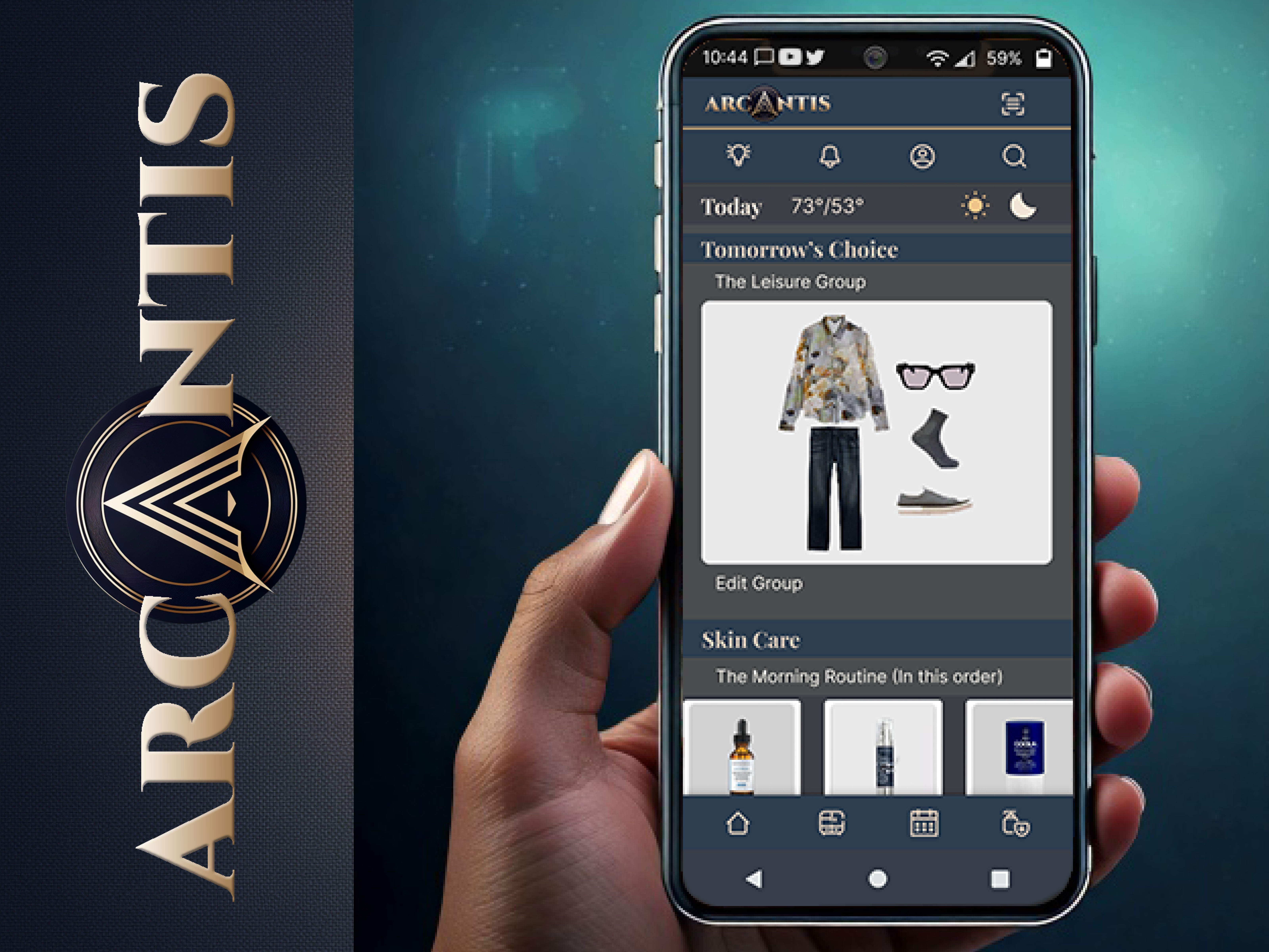 Arcantis Mobile App design mobile first typography ui ux