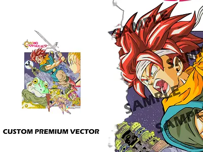Chrono Trigger - Design for Client 01 animation anime art client concept design digital art graphic design illustration japanese openorder sample tshirt vector vectorize