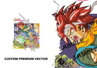 Chrono Trigger - Design for Client 01 animation anime art client concept design digital art graphic design illustration japanese openorder sample tshirt vector vectorize