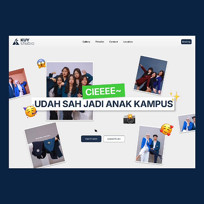 Kuy Studio - Photo Studio Website (UI Concept & Animation) clean minimalist photo landing page photo studio photo website ui concept web design website design