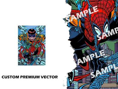 Spiderman Vs Doctor Octopus - Design for client 02 animation art client concept digital art graphic design ill illustration japanese marvel openorder trshirt vectorize