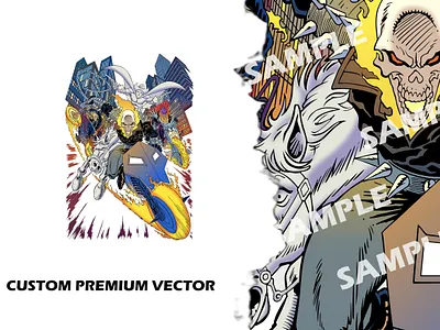 Ghostrider In Action - Design for client 03 animation art client concept design digital art graphic design illustration japanese openorder vectorize