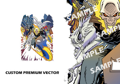 Ghostrider In Action - Design for client 03 animation art client concept design digital art graphic design illustration japanese openorder vectorize