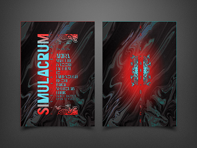SIMULACRUM 04-05-24 akira cocnert dance music dnb edm gig music poster rave simulacrum typography