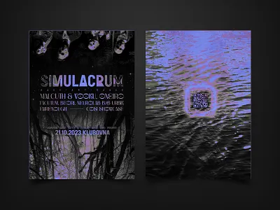 SIMULACRUM 21-10-2023 cocnert dance edm electronic gig horror liguid poster rave water wet