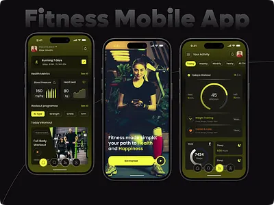 Fitness Mobile App Design activity app application daily design exercise fitness fitness app gym healthy mobile mobile app routine social media sports tracking ui ux wellness workout