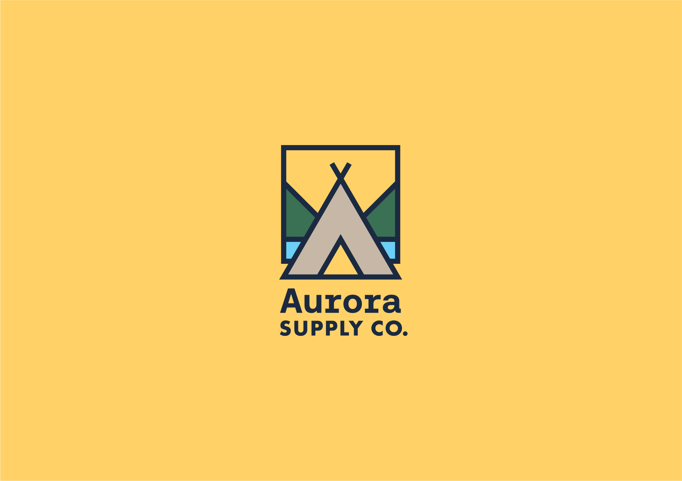 Aurora Sky Tent Logo aurora branding camping clothing company equipment fishing forest gear hunting lake light logo logomark merch mountains nature outdoors sky sunny tent