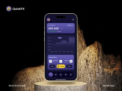 QuickFx-Stock Trading Mobile App app bitcoin crypto crypto trading cryptocurrency ethereum fintech forex invest app investment mobile mobile app portfolio balance stock market stocks stocks app trading ui ux