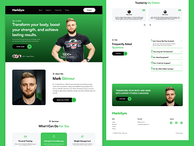 Personal Trainer Website Landing Page conversionfocuseddesign wellnessbrand