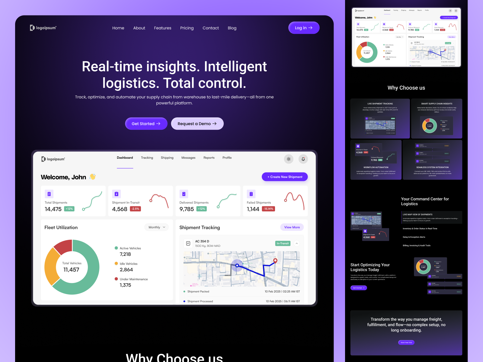 Example of Saas Landing Page Design