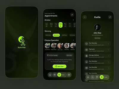 Salon & Barber Booking Mobile App app barber barber booking beauty booking design graphic design hair hair cut ios mobile salon salon management services shop stylist ui ux