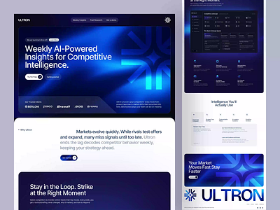 AI-Powered Competitor Intelligence aiplatform artificialintelligence businessintelligence competitoranalysis dashboarddesign datadrivendesign design designforgrowth landing page productdesign saasdesign ui uxstrategy uxui web web design webappdesign webdesign website