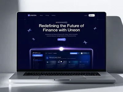 UNEON - Finance & Banking Landing Page banking business solutions design digital finance finance finance landing page financial financial services fintech fintech website money management payments saas startup ui uiux user interface ux