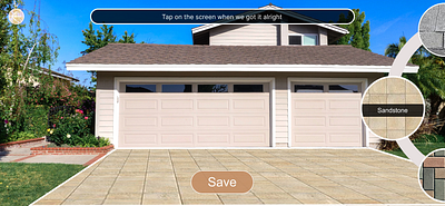 Snap from an AR app for System Pavers ar augmented reality creative ui ui ux