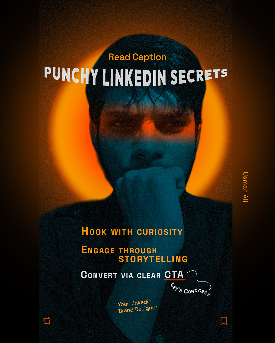 Punchy Linkedin Design Strategies adobephotoshop branding linkedin designs linkedin post personal branding photoshop