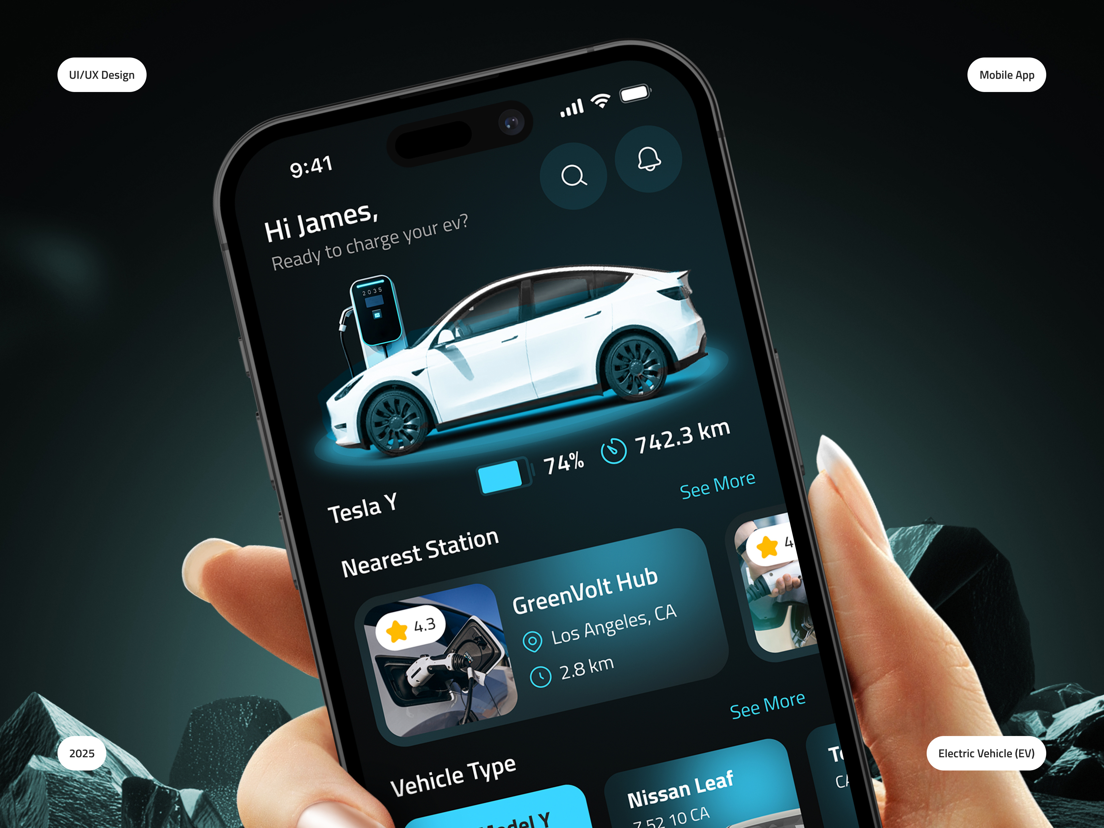 EV Charging Station Finder & Tracking App UI Design app design app ui automotive charging station app electric car electric vehicle ev charging ev charging station figma mobile app mobile app design mobile app ui ui ui design ui ux uiux ux