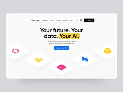 Landing Page for a Data-Driven Analytics Platform analytics animation data landing page outcrowd saas statistic ui ux uxui web design web development webflow