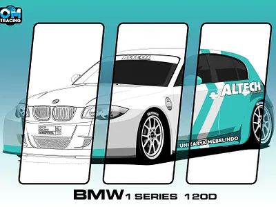 BMW - Vector Illustration automotive be good bmw branding car coreldraw design digital art graphic design illustration isometric racing racing car sport sport car template vector art vector car vectorize vinyl