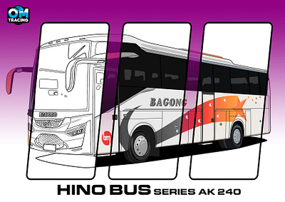 Bus Design - Custom Project art bus client design digital art graphic design hino illustration openorder vector vectorize