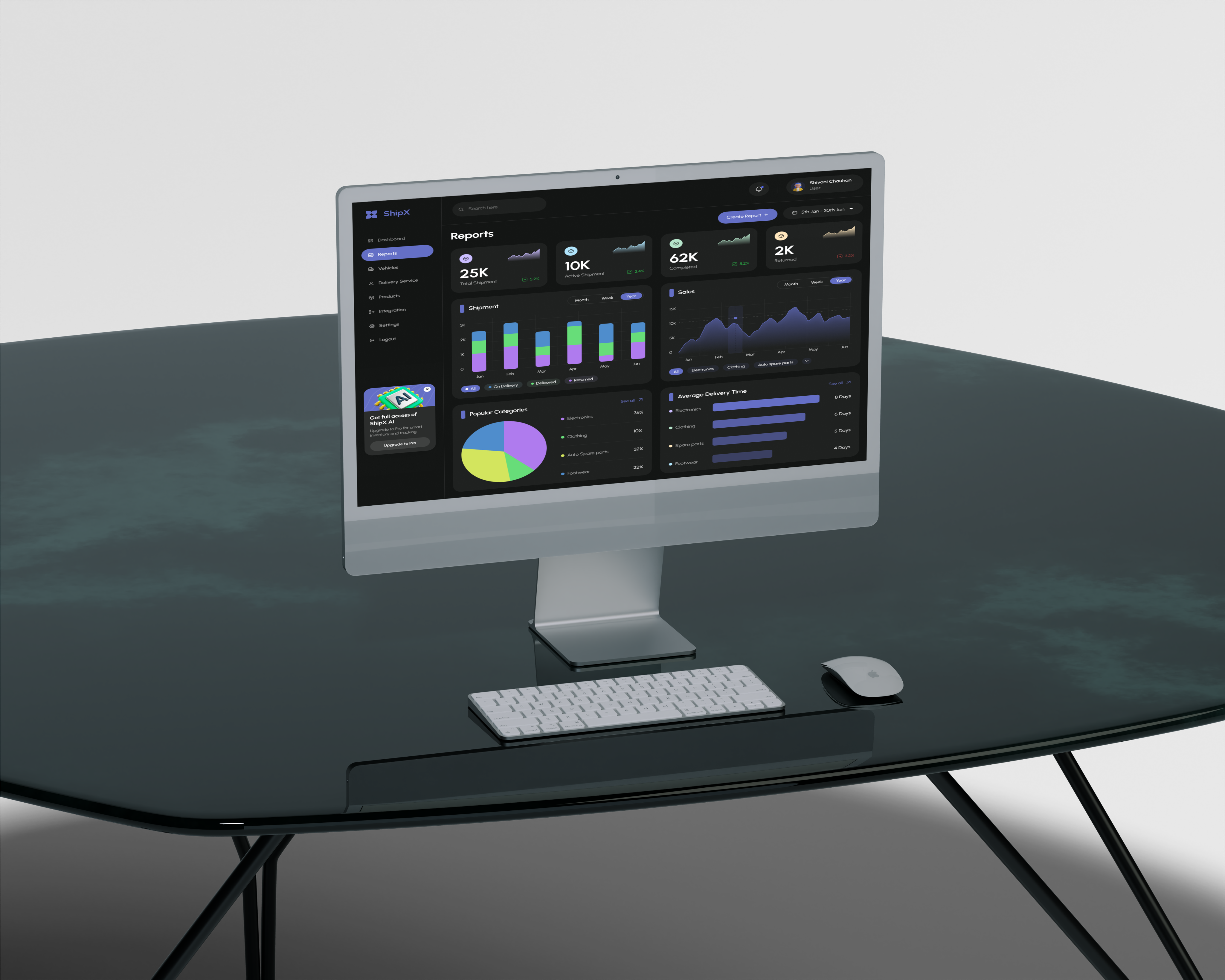 UI Wiki - Smart Logistics Dashboard UI Design minimal logistics software modern dashboard design
