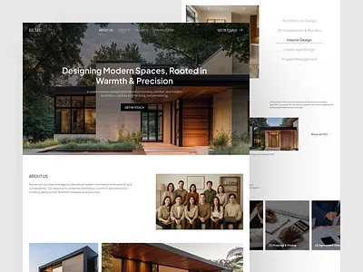 Rume - Architec Agency Landing Page agency architec architecture clean cool design landing page modernminimalist ui ui design uiux ux website