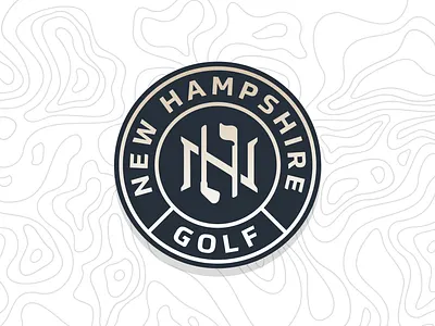 NH Golf Identity : Badge Design badge badge design branding classic flag font design golf graphic design hat identity lettering logo logo design monogram print retro seal sports typography vintage