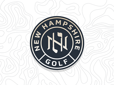 NH Golf Identity : Badge Design badge badge design branding classic flag font design golf graphic design hat identity lettering logo logo design monogram print retro seal sports typography vintage