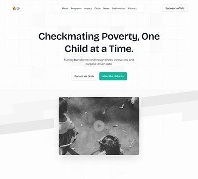 New ChessInTHESlumAfrica Hero Section design herosection ui uiux ux