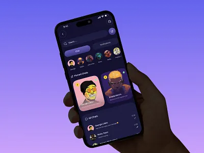 Stock Broker Chat Screen ai chat ai chat bot ai crypto ai dashboard blockchain chat screen crypto crypto ai investor mobile mobile app stock broker stock broker chat screen ui ux