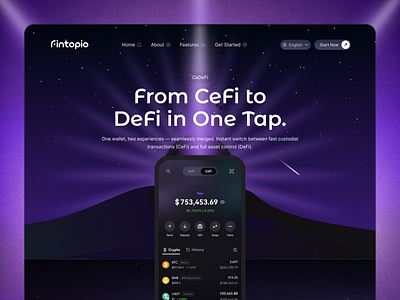 Defi Landing Page blockchain design crypto exchange crypto landing page crypto website defi dashboard defi landing page defi uiux fintech ui modern uiux oken launch platform web design web3 design