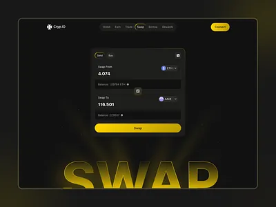 Crypto Swap Page, Cryptocurrency ai ai swap blockchain crypto ai crypto analytics crypto dashboard crypto exchange crypto swap crypto trading crypto treding cryptocurrency cryptocurrency dashboard dashboard swap treding ui uiux web app web design