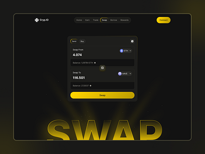 Crypto Swap Page, Cryptocurrency ai ai swap blockchain crypto ai crypto analytics crypto dashboard crypto exchange crypto swap crypto trading crypto treding cryptocurrency cryptocurrency dashboard dashboard swap treding ui uiux web app web design