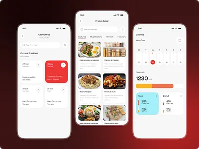 Meal Planner Mobile App | Nutrition Detail Screen android budget planner charts design diet figma design food health ios lifestyle meal planner mobile app mobile design nutrition nutrition detail planner tracking app ui ux design vegetable