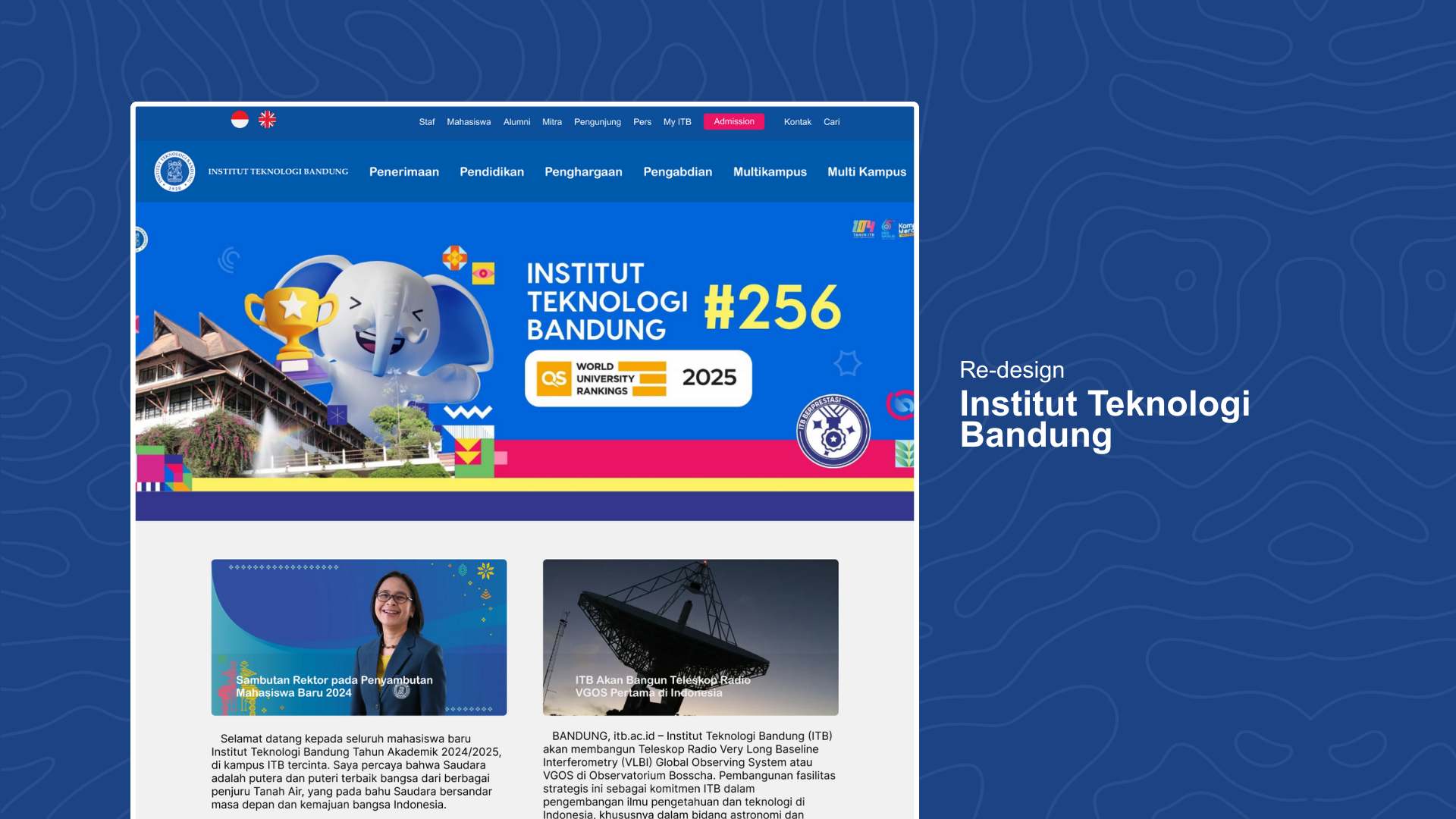 Institut Teknologi Bandung - Redesign branding graphic design ui