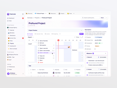 SaaS Productivity Dashboard app cansaas clean dashboard design interface minimal product product design productivity productivity appp project management saas task management ui ux
