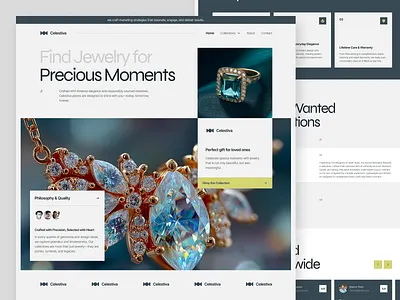 Celestiva - Jewelry Website ecommerce figma jewelry landing page luxury online shop product store ui ui ux web design website