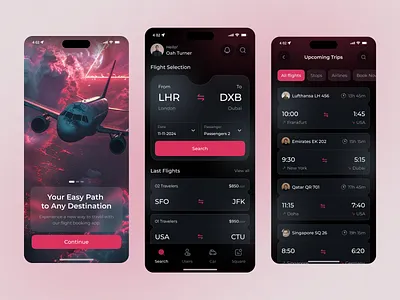 Flight App UI – Effortless Trave ai mobile app airplane booking booking mobile app clean ui doctor booking app figma designer flight booking app flight booking ui flight booking website flight search flight ticket illustration ios app online booking app design splash ticket travel app design traveling