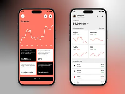 AI Financial Assistant App Concept ai assistant app design application design application ui financial planning interactive design mobile app ui design