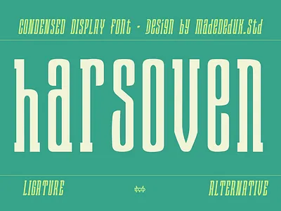 Harsoven Font brandidentity classic font condensed font content font decorative font digital font display font elegant serif fashion font invitation font logotype nostalgic font serif font skinny font tall font typography vintage font