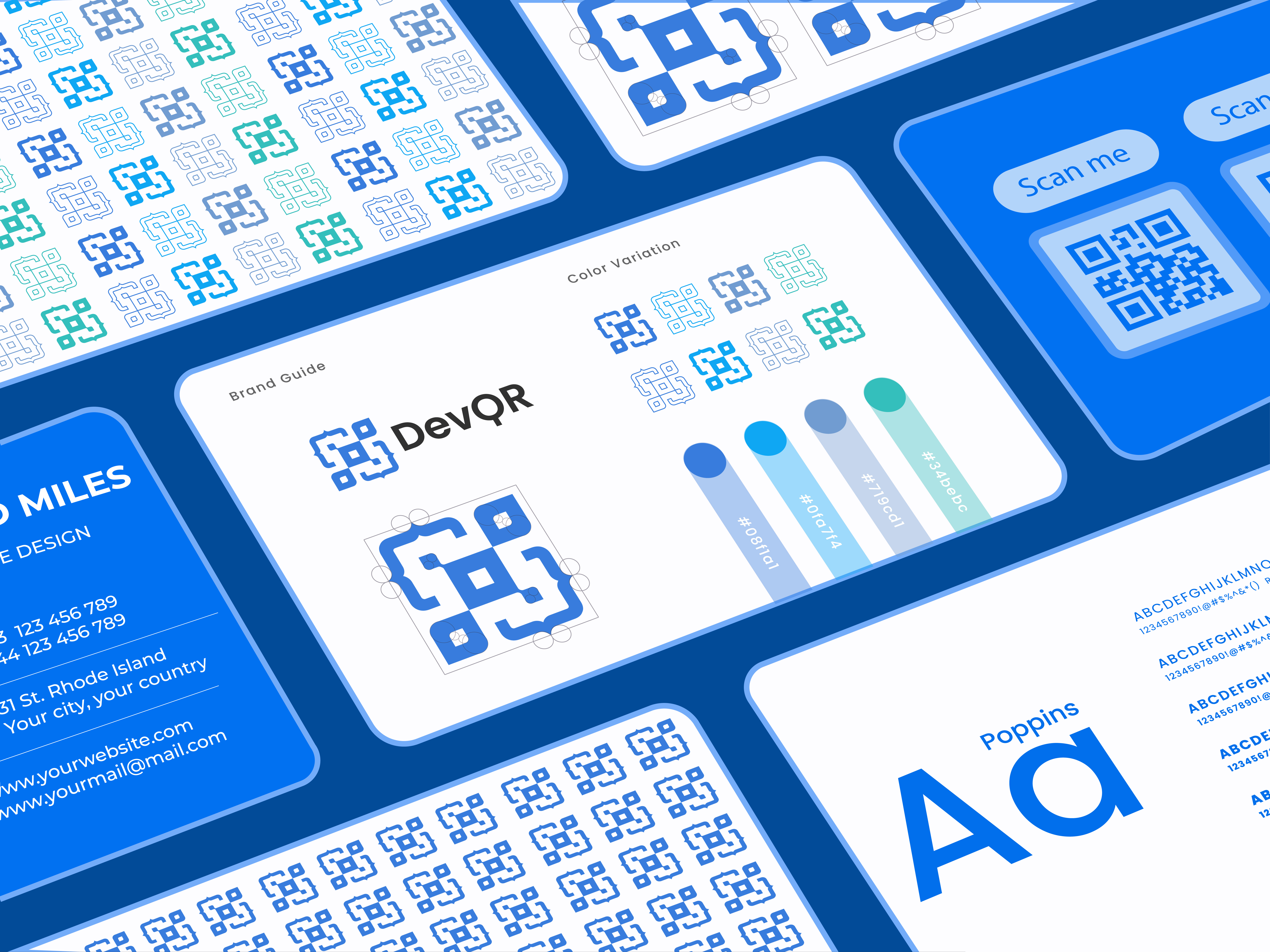 DevQR Code, Branding, visual identity, corporate brand design artex brand design brand identity branding concept corporate creative logo design devqr illustration logo logo design logo designer logos modern logo presentation symbol unique logo vect plus visual identiy